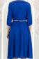 Rochie din voal albastra midi in clos cu elastic in talie si decolteu cazut - StarShinerS 6 - StarShinerS.ro