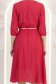 Rochie din voal fuchsia midi in clos cu elastic in talie si decolteu cazut - StarShinerS 6 - StarShinerS.ro