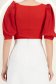 Bluza din crep rosie mulata cu maneci din voal si nasturi decorativi- StarShinerS 7 - StarShinerS.ro