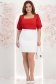 Bluza din crep rosie mulata cu maneci din voal si nasturi decorativi- StarShinerS 1 - StarShinerS.ro