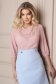 StarShinerS puder ružičasta bluza za žene širok fluidni materijal 1 - StarShinerS.hr