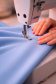 Rochie din stofa albastra-deschis midi in clos cu volanase - StarShinerS 7 - StarShinerS.ro