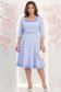 Rochie din stofa albastra-deschis midi in clos cu volanase - StarShinerS 1 - StarShinerS.ro