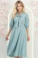 Rochie din material fluid mint midi in clos cu guler tip esarfa - StarShinerS 4 - StarShinerS.ro