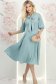 Rochie din material fluid mint midi in clos cu guler tip esarfa - StarShinerS 1 - StarShinerS.ro
