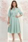 Rochie din voal mint midi in clos cu guler tip esarfa - StarShinerS 2 - StarShinerS.ro