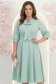 Rochie din voal mint midi in clos cu guler tip esarfa - StarShinerS 1 - StarShinerS.ro