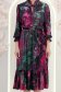 Rochie din viscoza fuchsia midi clos cu elastic in talie si volanase la maneca- StarShinerS 5 - StarShinerS.ro