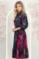 Rochie din viscoza fuchsia midi clos cu elastic in talie si volanase la maneca- StarShinerS 2 - StarShinerS.ro