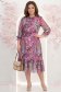 Rochie zmeura midi in clos cu elastic in talie si curea detasabila - StarShinerS 2 - StarShinerS.ro