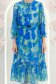 Rochie din viscoza albastra midi in clos cu elastic in talie si curea detasabila - StarShinerS 5 - StarShinerS.ro