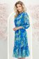 Rochie din viscoza albastra midi in clos cu elastic in talie si curea detasabila - StarShinerS 2 - StarShinerS.ro