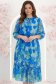 Rochie albastra midi in clos cu elastic in talie si curea detasabila - StarShinerS 1 - StarShinerS.ro