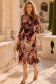 Rochie zmeura midi in clos cu elastic in talie si curea detasabila - StarShinerS