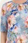 Rochie din stofa albastra scurta cu un croi drept imprimata floral - StarShinerS 4 - StarShinerS.ro