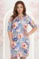Rochie din stofa albastra scurta cu un croi drept imprimata floral - StarShinerS 1 - StarShinerS.ro