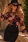 Bluza din viscoza roz cu croi larg cu volanase la maneca - StarShinerS