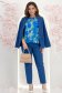 Bluza din viscoza albastra cu croi larg si volanase la maneca - StarShinerS 2 - StarShinerS.ro