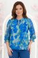 Bluza din viscoza albastra cu croi larg si volanase la maneca - StarShinerS 1 - StarShinerS.ro