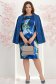 Rochie din jersey albastra pana la genunchi cu un croi drept si imprimeu - StarShinerS 1 - StarShinerS.ro