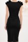 Rochie din crep neagra pana la genunchi petrecuta tip creion cu volanase - StarShinerS 5 - StarShinerS.ro