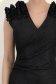 Rochie din crep neagra pana la genunchi petrecuta tip creion cu volanase - StarShinerS 7 - StarShinerS.ro