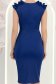 Rochie din crep albastra pana la genunchi petrecuta tip creion cu volanase - StarShinerS 6 - StarShinerS.ro