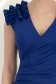Rochie din crep albastra pana la genunchi petrecuta tip creion cu volanase - StarShinerS 4 - StarShinerS.ro