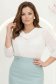 Bluza din voal ivoire cu croi larg si decolteu cazut- StarShinerS 1 - StarShinerS.ro