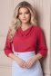 Bluza din voal fuchsia cu croi larg si decolteu cazut- StarShinerS