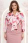 Bluza dama din viscoza crem cu un croi larg si guler tip cravata - StarShinerS 1 - StarShinerS.ro