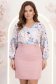 Bluza din viscoza roz deschis cu croi larg si imprimeu floral - StarShinerS 1 - StarShinerS.ro