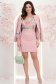 Bluza din viscoza roz cu croi larg si imprimeu - StarShinerS 2 - StarShinerS.ro