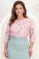 Bluza dama din  viscoza roz cu croi larg si maneci bufante - StarShinerS 1 - StarShinerS.ro
