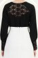 Bluza dama din viscoza neagra cu un croi larg si insertii de dantela - StarShinerS 5 - StarShinerS.ro