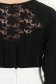 Bluza dama din viscoza neagra cu un croi larg si insertii de dantela - StarShinerS 4 - StarShinerS.ro