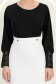 Bluza dama din viscoza neagra cu un croi larg si insertii de dantela - StarShinerS 6 - StarShinerS.ro