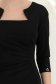 Rochie din modal neagra până la genunchi tip creion cu drapaje laterale- StarShinerS 4 - StarShinerS.ro