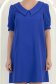 Rochie din stofa albastra scurta cu croi larg si guler - StarShinerS 5 - StarShinerS.ro