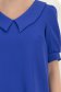 Rochie din stofa albastra scurta cu croi larg si guler - StarShinerS 4 - StarShinerS.ro