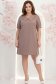 Rochie din stofa mocha scurta cu croi larg si guler - StarShinerS 2 - StarShinerS.ro