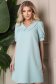 Rochie din stofa mint scurta cu croi larg si guler- StarShinerS 1 - StarShinerS.ro