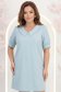 Rochie din stofa mint scurta cu croi larg si guler- StarShinerS 1 - StarShinerS.ro