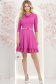 Rochie din jersey roz scurta in clos cu accesoriu tip curea - StarShinerS 1 - StarShinerS.ro