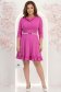 Rochie din jersey roz scurta in clos cu accesoriu tip curea - StarShinerS 1 - StarShinerS.ro