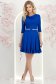 Rochie din jersey albastra scurta in clos cu accesoriu tip curea - StarShinerS 3 - StarShinerS.ro