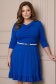 Rochie din jersey albastra scurta in clos cu accesoriu tip curea - StarShinerS 1 - StarShinerS.ro