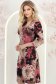 Rochie din jersey roz pana la genunchi cu un croi drept si imprimeu - StarShinerS 2 - StarShinerS.ro