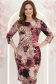 Rochie din jersey roz pana la genunchi cu un croi drept si imprimeu - StarShinerS 1 - StarShinerS.ro