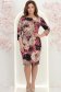 Rochie din jersey roz pana la genunchi cu un croi drept si imprimeu - StarShinerS 3 - StarShinerS.ro